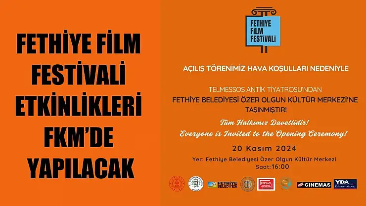 Fethiye Film Festivali Etkinlikleri FKM'de yapılacak