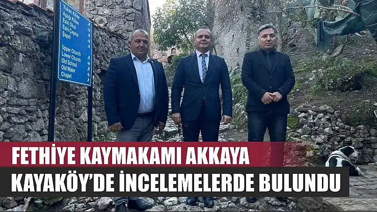 Fethiye Kaymakamı Akkaya, Kayaköy'de incelemelerde bulundu