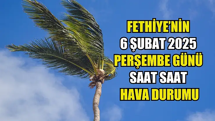 Fethiye'nin 6 Şubat 2025 Perşembe günü saat saat hava durumu