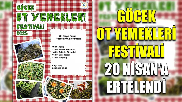 Göcek Ot Yemekleri Festivali 20 Nisan'a Ertelendi