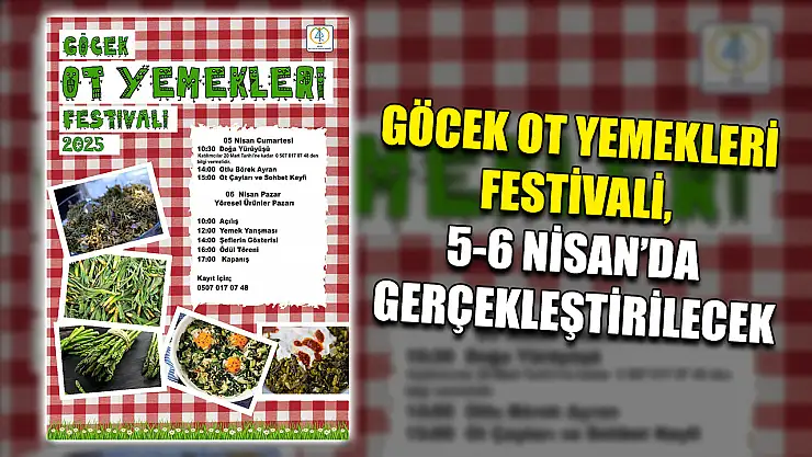 Göcek Ot Yemekleri Festivali, 5-6 Nisan'da Gerçekleştirilecek