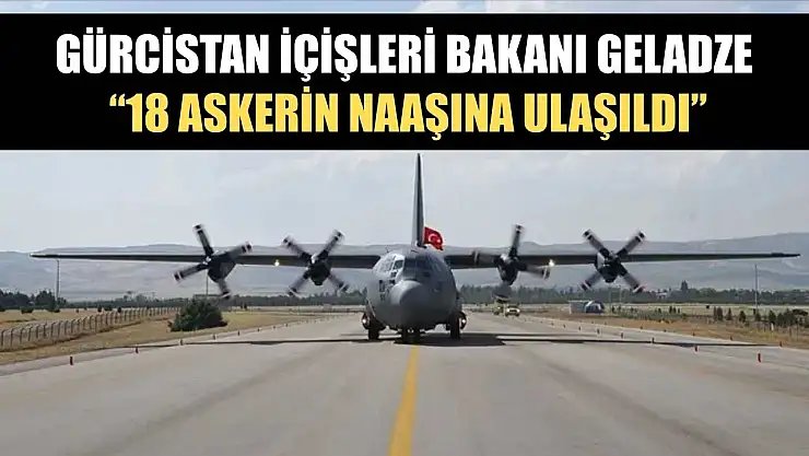 Gürcistan İçişleri Bakanı Geladze: '18 askerin naaşına ulaşıldı'