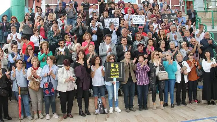 ÇOCUK İSTİSMARI  FETHİYE'DE ALKIŞLARLA KINANDI