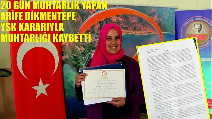 KADIN MUHTAR YSK'YA TAKILDI