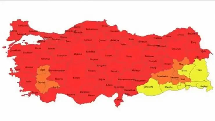 Haritada mavi il kalmadı