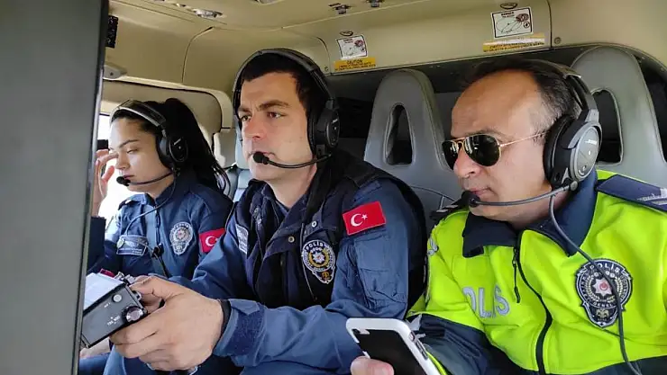 Havadan trafik denetimi yapıldı