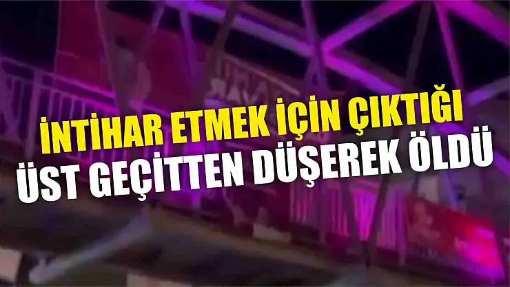 İntihar etmek için çıktığı üst geçitten düşerek öldü