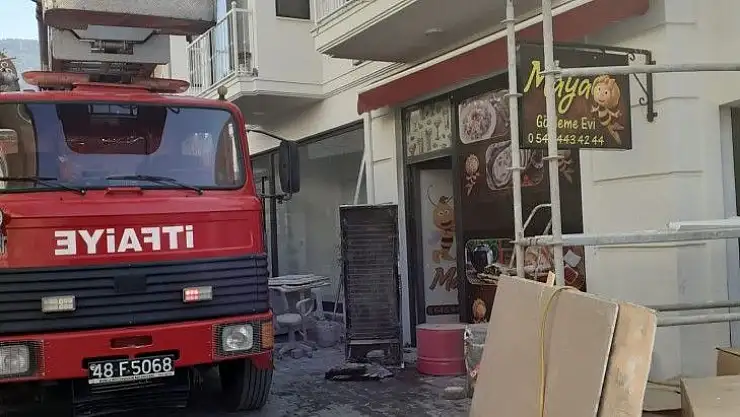 İş yerinde çıkan yangın korkuttu