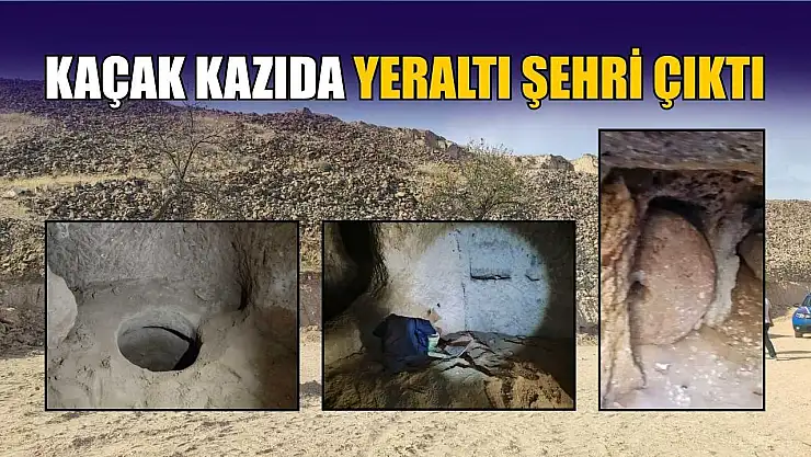 Kaçak kazıda yeraltı şehri çıktı