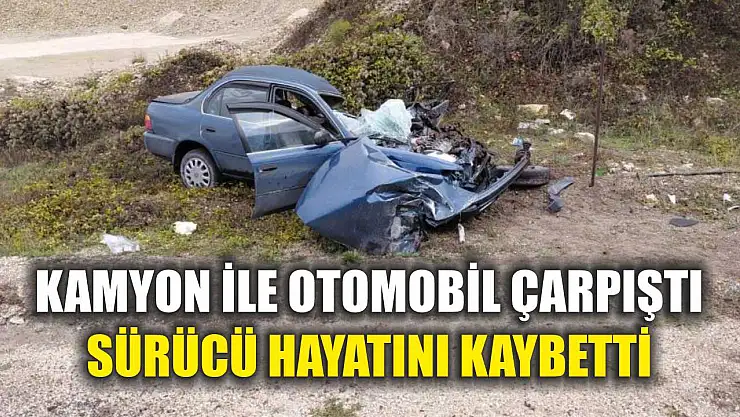 Kamyon ile Otomobil Çarpıştı: Sürücü Hayatını Kaybetti