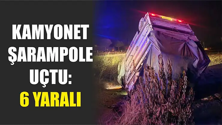 Kamyonet şarampole uçtu: 6 yaralı