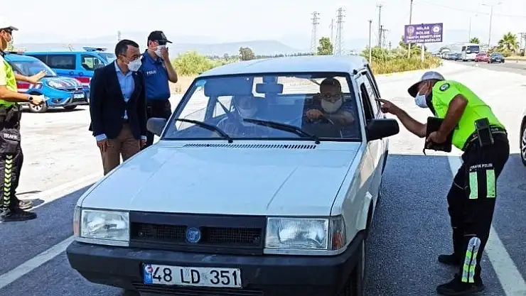 Kaymakam Arslan trafik denetimi yaptı
