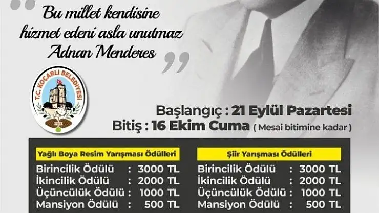 Koçarlı Belediyesi'nden Menderes'e vefa