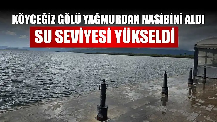 Köyceğiz Gölü yağmurdan nasibini aldı, su seviyesi yükseldi