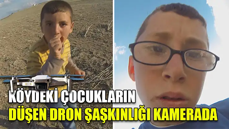Köydeki Çocukların Düşen Dron Şaşkınlığı Kamerada