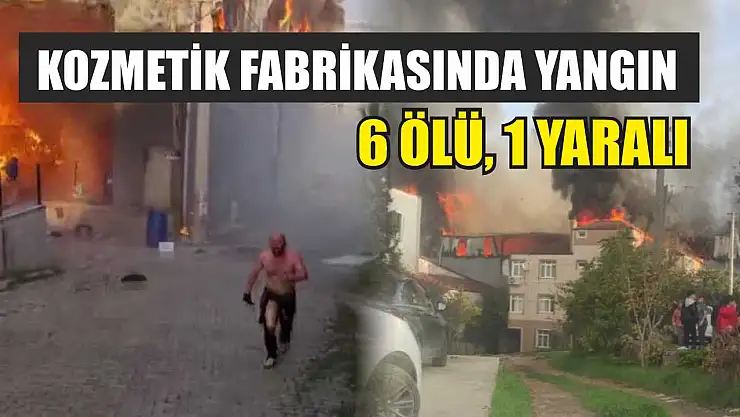 Kozmetik fabrikasında yangın: 6 ölü, 1 yaralı