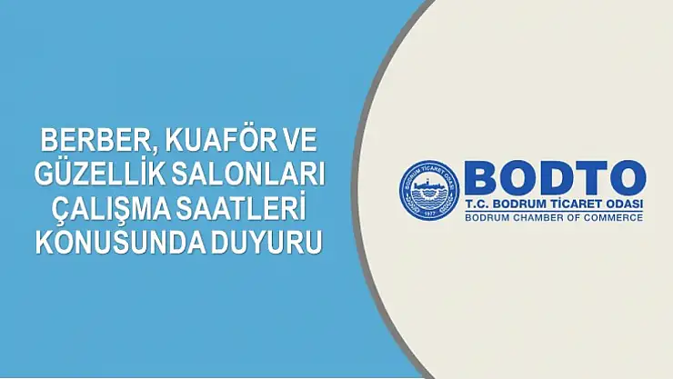 Kuaför ve Güzellik Salonları Çalışma Saatleri Konusunda Duyuru