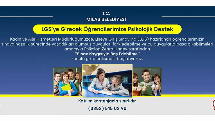 LGS'ye Hazırlanan Öğrencilere Psikolojik Destek