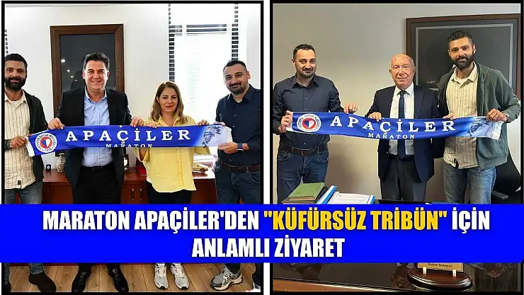 Maraton Apaçiler'den 'Küfürsüz Tribün' için anlamlı ziyaret