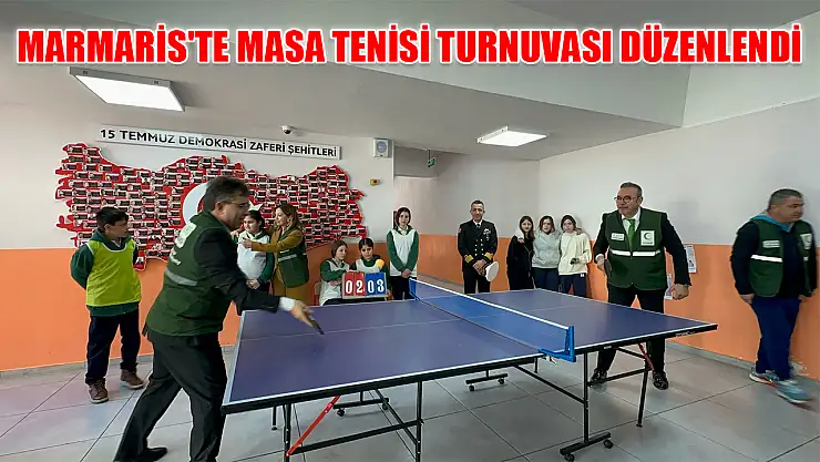 Marmaris'te masa tenisi turnuvası düzenlendi
