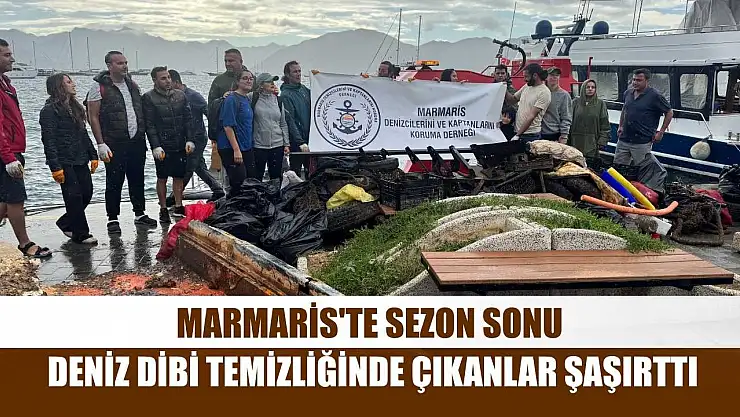 Marmaris'te sezon sonu deniz dibi temizliğinde çıkanlar şaşırttı