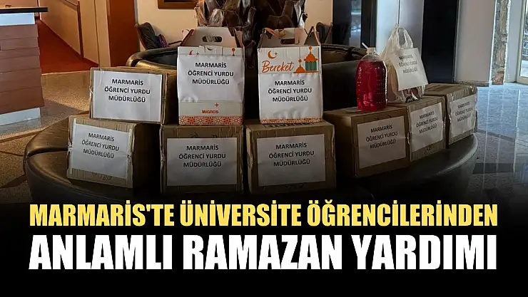 Marmaris'te üniversite öğrencilerinden anlamlı Ramazan yardımı