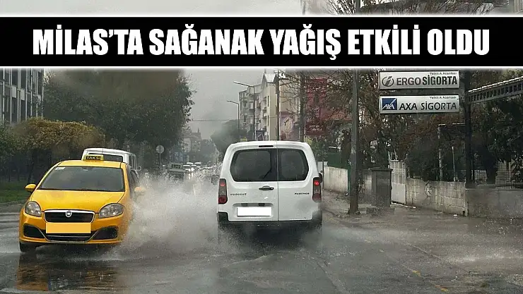 Milas'ta sağanak yağış etkili oldu