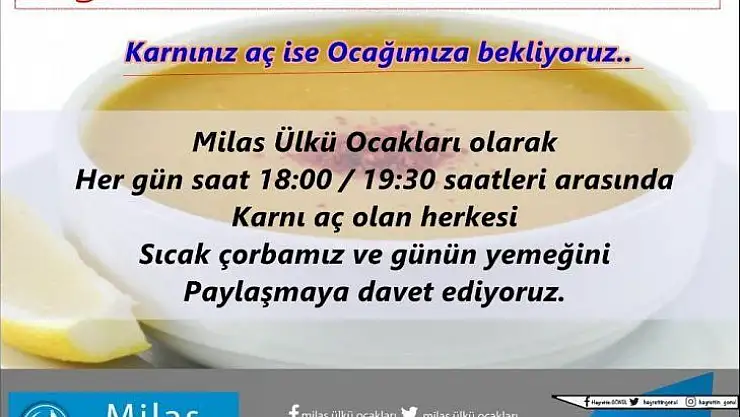 Milaslılar yemeklerini paylaşmaya davet ediyor
