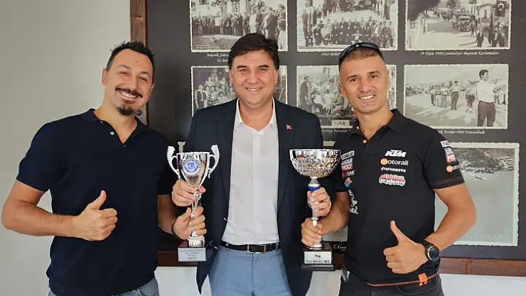 MİLLİ SPORCU SERKAN ÖZDEMİR VE ÖZGÜR YÖRÜK KARACA'YA ZİYARETTE BULUNDU