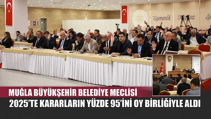 Muğla Büyükşehir Belediye Meclisi 2025'te Kararların Yüzde 95'ini Oy Birliğiyle Aldı