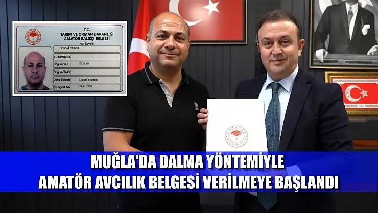 Muğla'da Dalma Yöntemiyle Amatör Avcılık Belgesi verilmeye başlandı