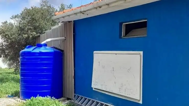 MUĞLA'DA OKULLARDA YAĞMUR SUYU HASADI YAPILIYOR