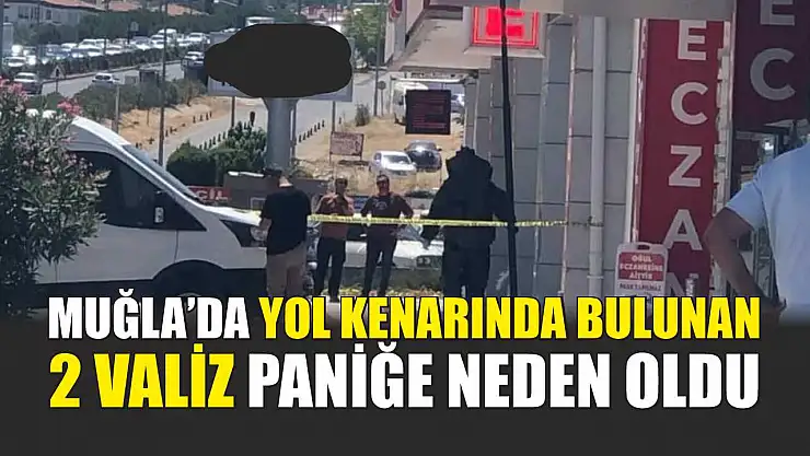 Muğla'da yol kenarında bulunan 2 valiz paniğe neden oldu