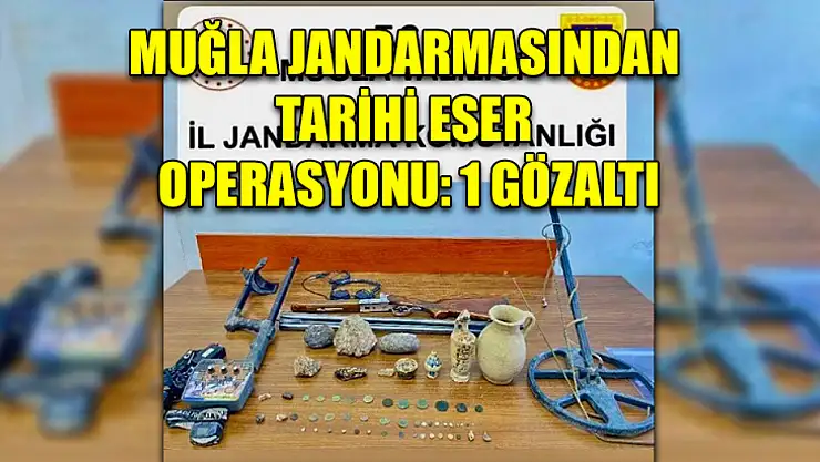Muğla jandarmasından tarihi eser operasyonu: 1 gözaltı