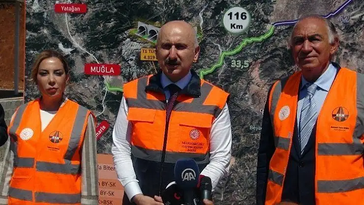 Muğla-Kale karayolunun büyük bölümü tamamlanıyor