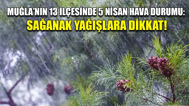 Muğla'nın 13 İlçesinde 5 Nisan Hava Durumu: Sağanak Yağışlara Dikkat!