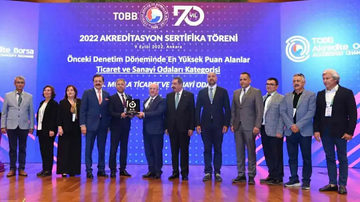 MUĞLA TİCARET VE SANAYİ ODASI TÜRKİYE 3'ÜNCÜSÜ OLDU
