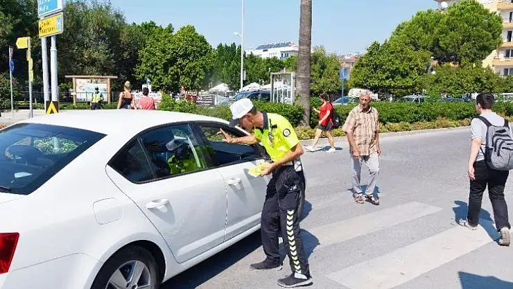 Ortaca'da yaya güvenliği için nöbet