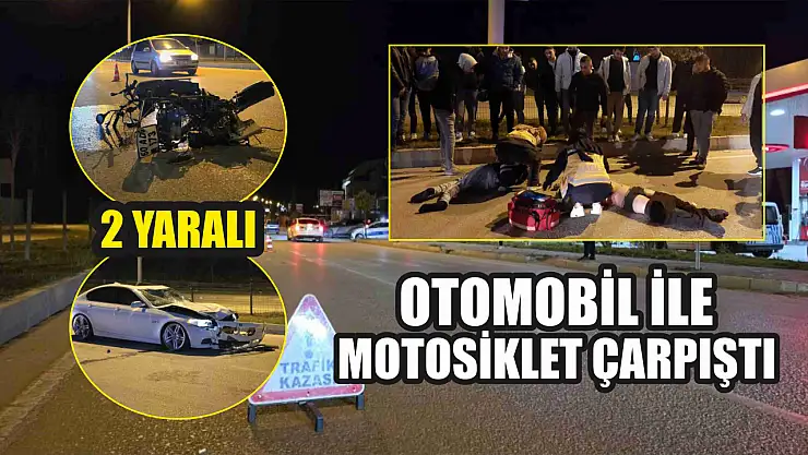 Otomobil ile motosiklet çarpıştı: 2 yaralı