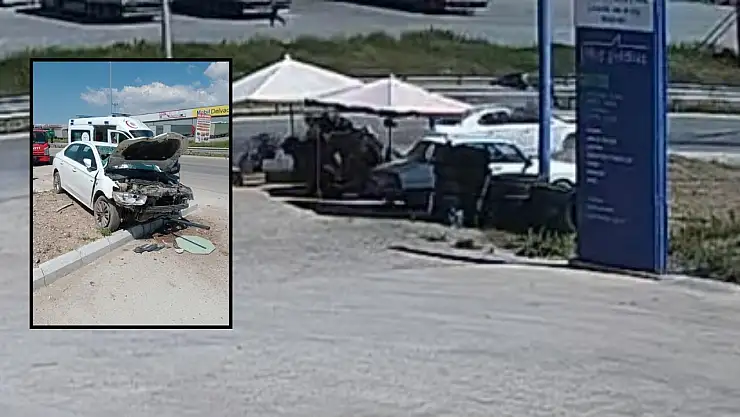 Otomobil yol kenarındaki tezgaha daldı: 1 ölü