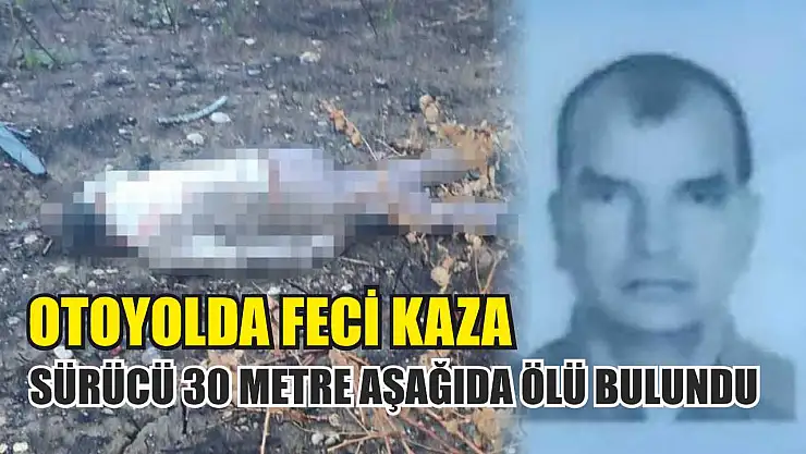 Otoyolda Feci Kaza: Sürücü 30 Metre Aşağıda Ölü Bulundu