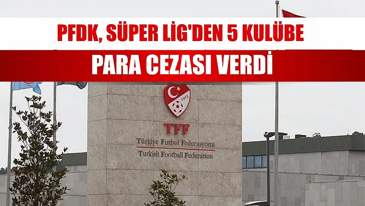 PFDK, Süper Lig'den 5 kulübe para cezası verdi