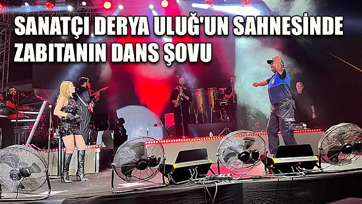 Sanatçı Derya Uluğ'un sahnesinde zabıtanın dans şovu