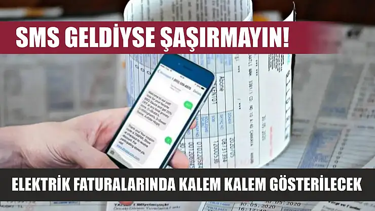 SMS Geldiyse Şaşırmayın! Elektrik faturalarında kalem kalem gösterilecek