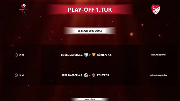 Spor Toto 1. Lig'de play-off programı belli oldu