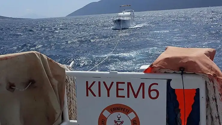 Sürüklenen motoryat kurtarıldı