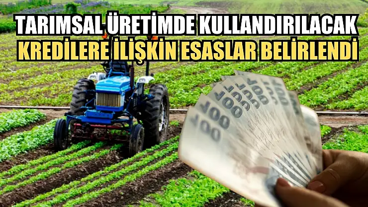 Tarımsal üretimde kullandırılacak kredilere ilişkin esaslar belirlendi