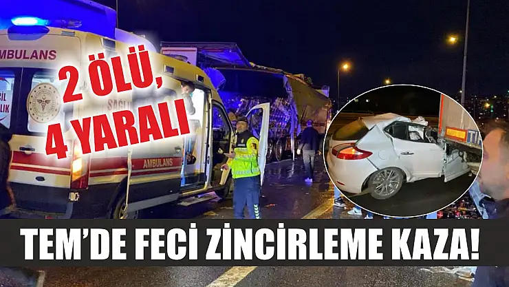TEM'de feci zincirleme kaza! 2 ölü, 4 yaralı