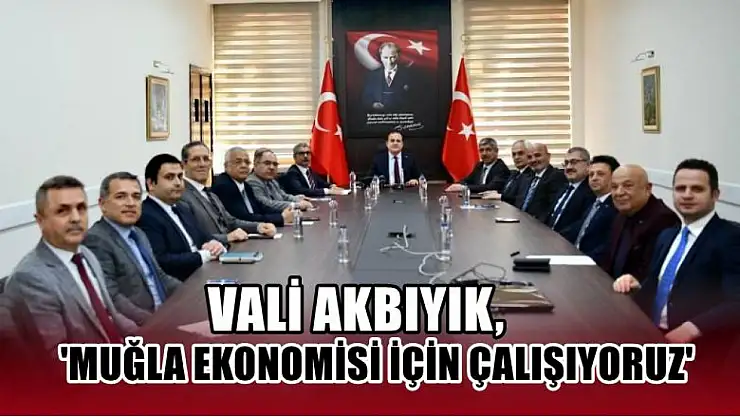 Vali Akbıyık, 'Muğla ekonomisi için çalışıyoruz'