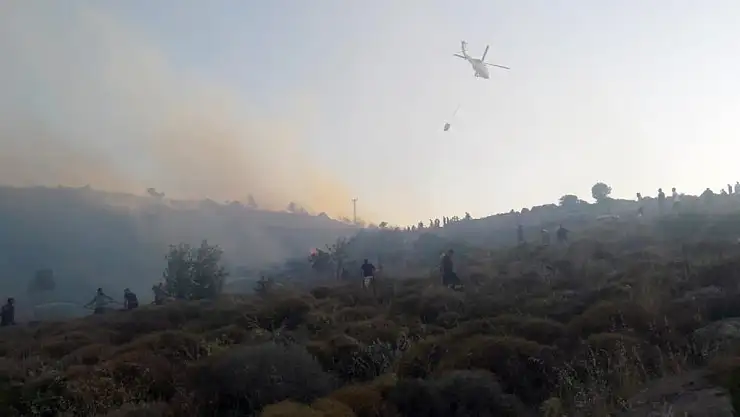 Yangın,ekiplerin müdahalesi ile kısa zamanda söndürüldü